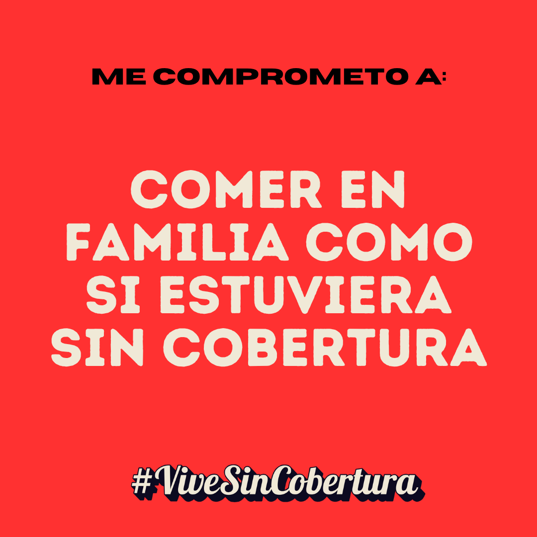 Comer en familia como si estuviera sin cobertura